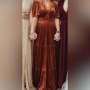 Baltic Born Artemis Velvet Dress Dark Spice